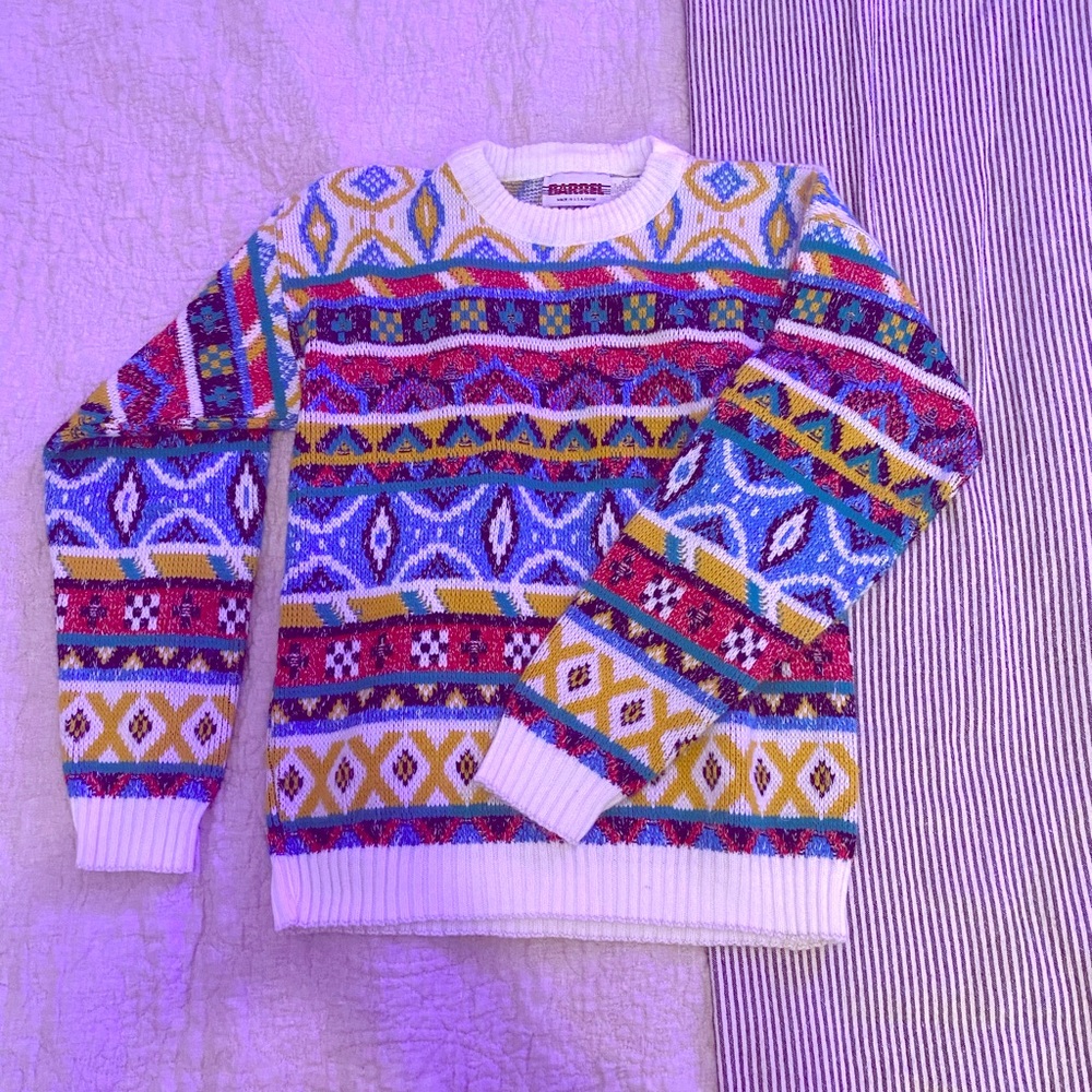 Cute colorful vintage sweater